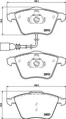 HELLA 8DB355015971 Комплект гальмівних колодок, дискове гальмо