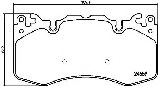 HELLA 8DB355016151 Комплект гальмівних колодок, дискове гальмо