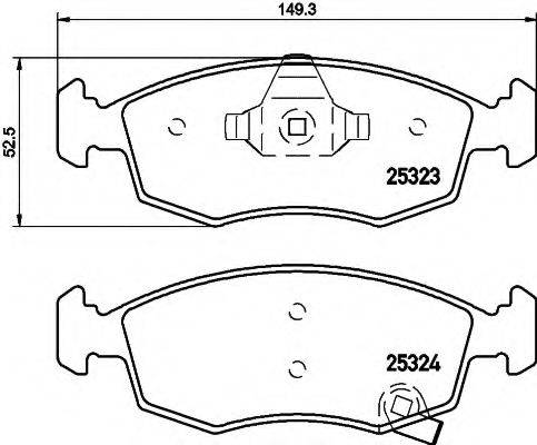 HELLA 8DB355016231 Комплект гальмівних колодок, дискове гальмо