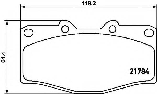 HELLA 8DB355016251 Комплект гальмівних колодок, дискове гальмо