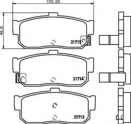 HELLA 8DB355016561 Комплект гальмівних колодок, дискове гальмо