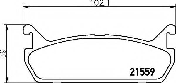 HELLA 8DB355016601 Комплект гальмівних колодок, дискове гальмо