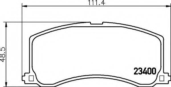 HELLA 8DB355016941 Комплект гальмівних колодок, дискове гальмо