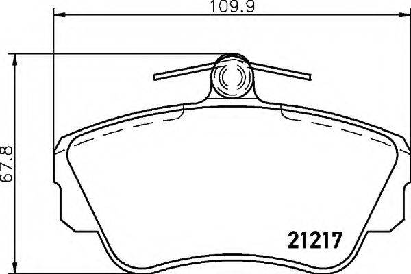 HELLA 8DB355017921 Комплект гальмівних колодок, дискове гальмо