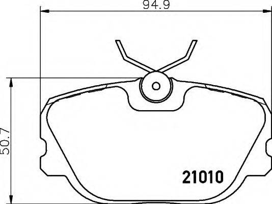 HELLA 8DB355017941 Комплект гальмівних колодок, дискове гальмо