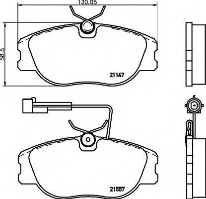 HELLA 8DB355017961 Комплект гальмівних колодок, дискове гальмо