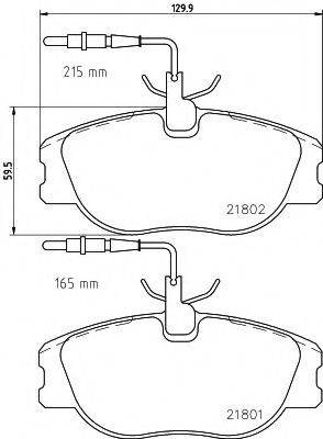 HELLA 8DB355018171 Комплект гальмівних колодок, дискове гальмо