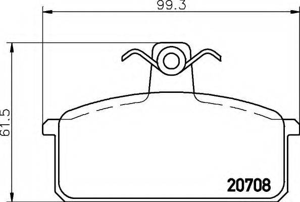 HELLA 8DB355018231 Комплект гальмівних колодок, дискове гальмо