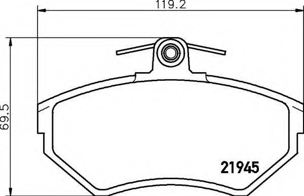 HELLA 8DB355018241 Комплект гальмівних колодок, дискове гальмо