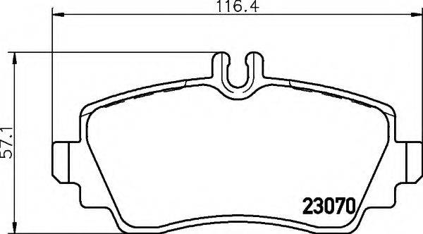 HELLA 8DB355018281 Комплект гальмівних колодок, дискове гальмо