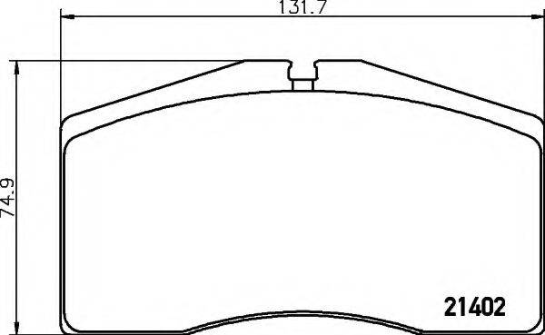 HELLA 8DB355018301 Комплект гальмівних колодок, дискове гальмо