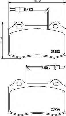 HELLA 8DB355018631 Комплект гальмівних колодок, дискове гальмо