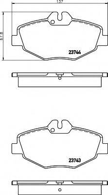 HELLA 8DB355018731 Комплект гальмівних колодок, дискове гальмо