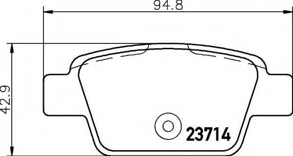 HELLA 8DB355018851 Комплект гальмівних колодок, дискове гальмо