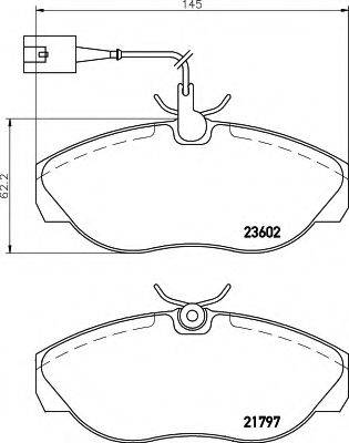 HELLA 8DB355018891 Комплект гальмівних колодок, дискове гальмо