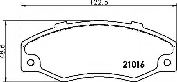 HELLA 8DB355018971 Комплект гальмівних колодок, дискове гальмо