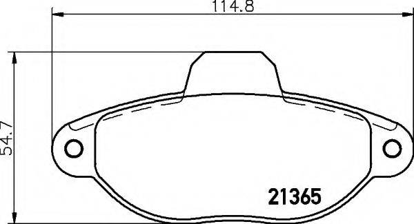 HELLA 8DB355019091 Комплект гальмівних колодок, дискове гальмо