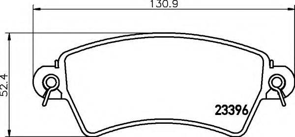 HELLA 8DB355019341 Комплект гальмівних колодок, дискове гальмо