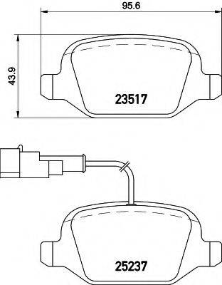 HELLA 8DB355019961 Комплект гальмівних колодок, дискове гальмо