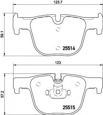 HELLA 8DB355019781 Комплект гальмівних колодок, дискове гальмо