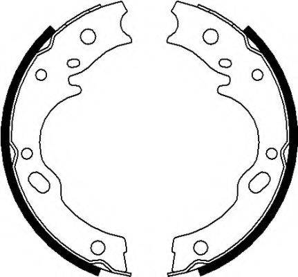 HELLA 8DA355050941 Комплект гальмівних колодок, стоянкова гальмівна система