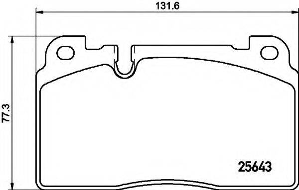 HELLA 8DB355021331 Комплект гальмівних колодок, дискове гальмо