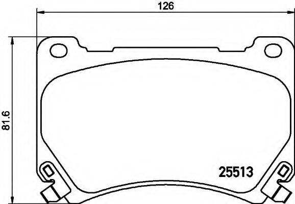 HELLA 8DB355020451 Комплект гальмівних колодок, дискове гальмо