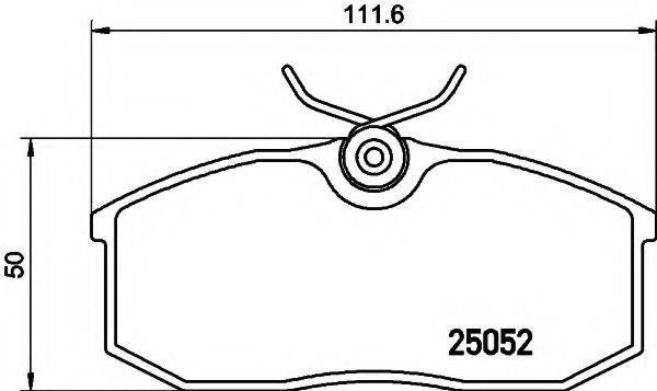 HELLA 8DB355020821 Комплект гальмівних колодок, дискове гальмо