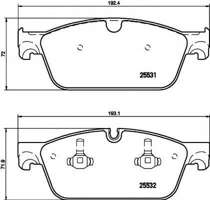 HELLA 8DB355020841 Комплект гальмівних колодок, дискове гальмо