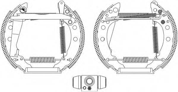 HELLA 8DB355004001 Комплект гальмівних колодок