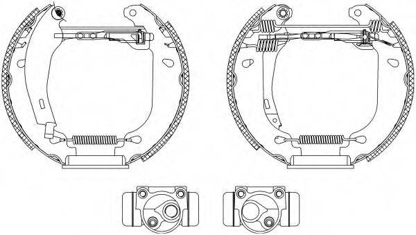 HELLA 8DB355003701 Комплект гальмівних колодок