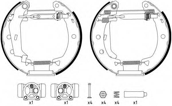 HELLA 8DB355003821 Комплект гальмівних колодок