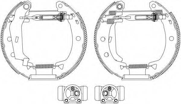 HELLA 8DB355005151 Комплект гальмівних колодок