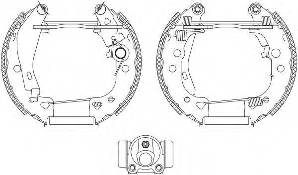 HELLA 8DB355003801 Комплект гальмівних колодок