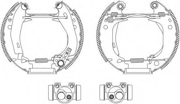 HELLA 8DB355003651 Комплект гальмівних колодок