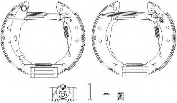 HELLA 8DB355004431 Комплект гальмівних колодок