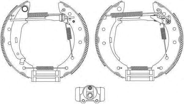 HELLA 8DB355004661 Комплект гальмівних колодок