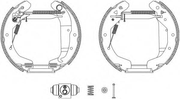 HELLA 8DB355005051 Комплект гальмівних колодок