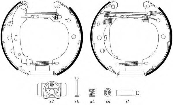 HELLA 8DB355004401 Комплект гальмівних колодок