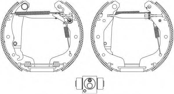 HELLA 8DB355005221 Комплект гальмівних колодок