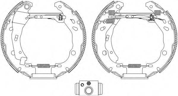 HELLA 8DB355004901 Комплект гальмівних колодок