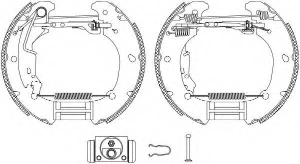 HELLA 8DB355004881 Комплект гальмівних колодок