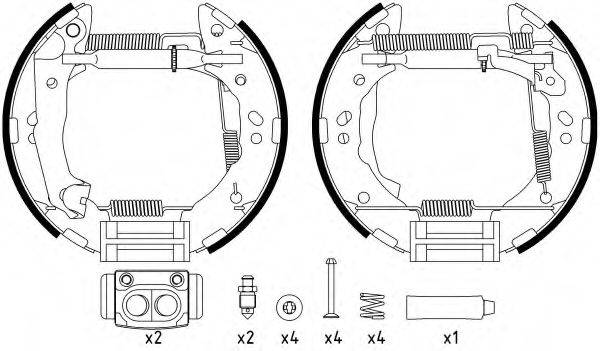 HELLA 8DB355022631 Комплект гальмівних колодок