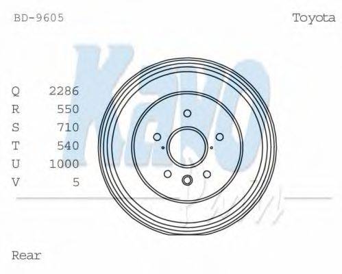 KAVO PARTS BD9605 Гальмівний барабан