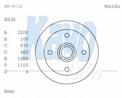 KAVO PARTS BR4712 гальмівний диск