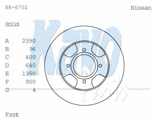 KAVO PARTS BR6702 гальмівний диск