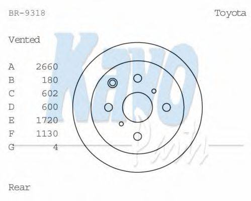 KAVO PARTS BR9318 гальмівний диск