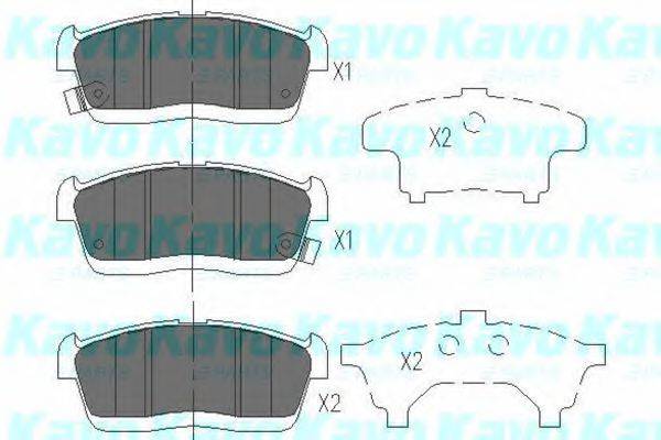 KAVO PARTS KBP1515 Комплект гальмівних колодок, дискове гальмо