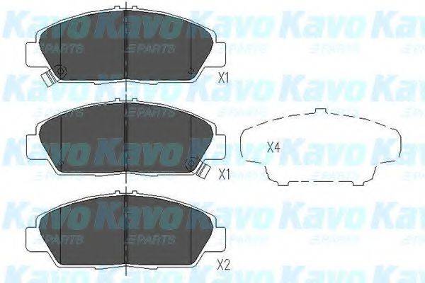 KAVO PARTS KBP2005 Комплект гальмівних колодок, дискове гальмо