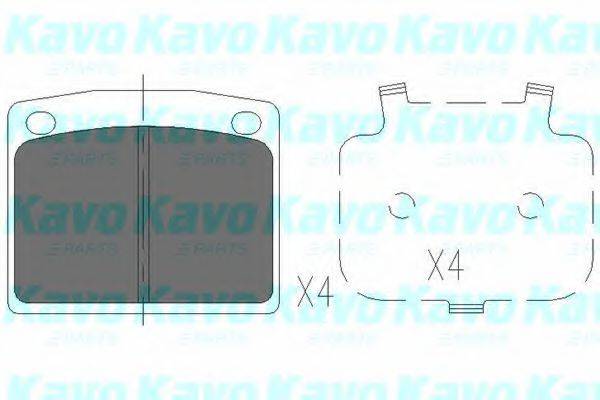 KAVO PARTS KBP2038 Комплект гальмівних колодок, дискове гальмо